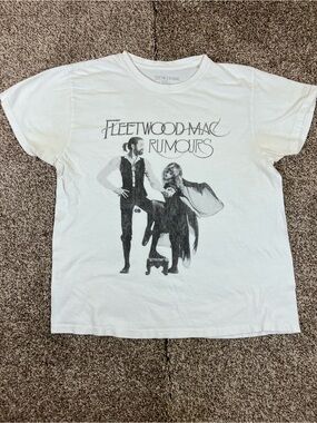 Fleetwood Mac 'Rumours' White Graphic Short Sleeve Tee
